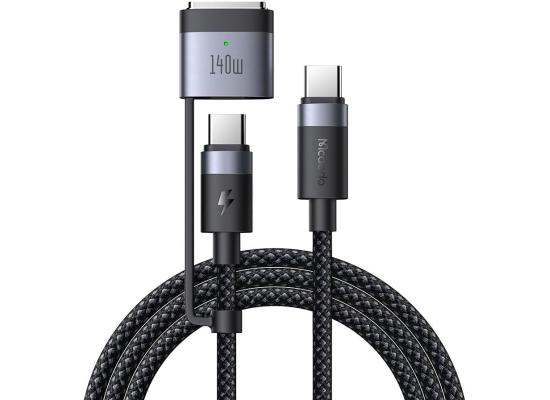 Mcdodo CA-0140 MagSafe 3 PD3.1 240w/140w, MagSafe Cable USB-C To USB-C Cable, Charging Cable PD3.1, Macbook Air Charging Cable, Macbook Pro Charging Cable, Apple iPhone 15 Pro Charging Cable - Black